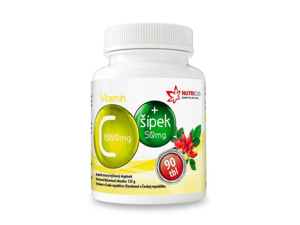 Vitamín C 1000 mg + šípek 50 mg 90 tablet