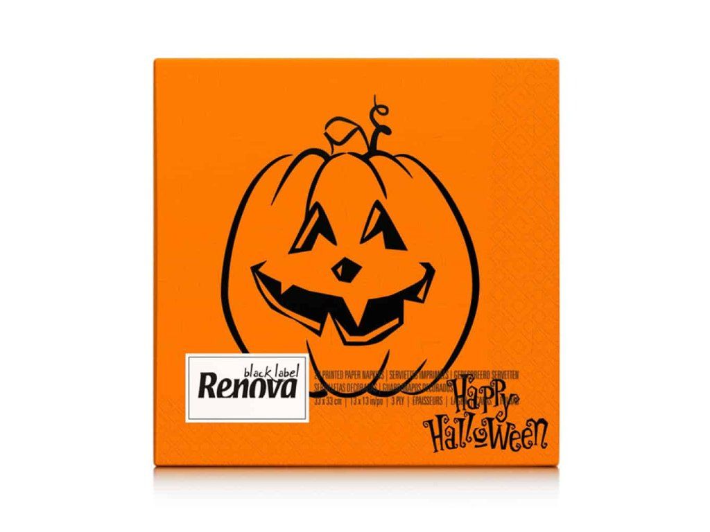 Papírové ubrousky s kostrou kočky Halloween