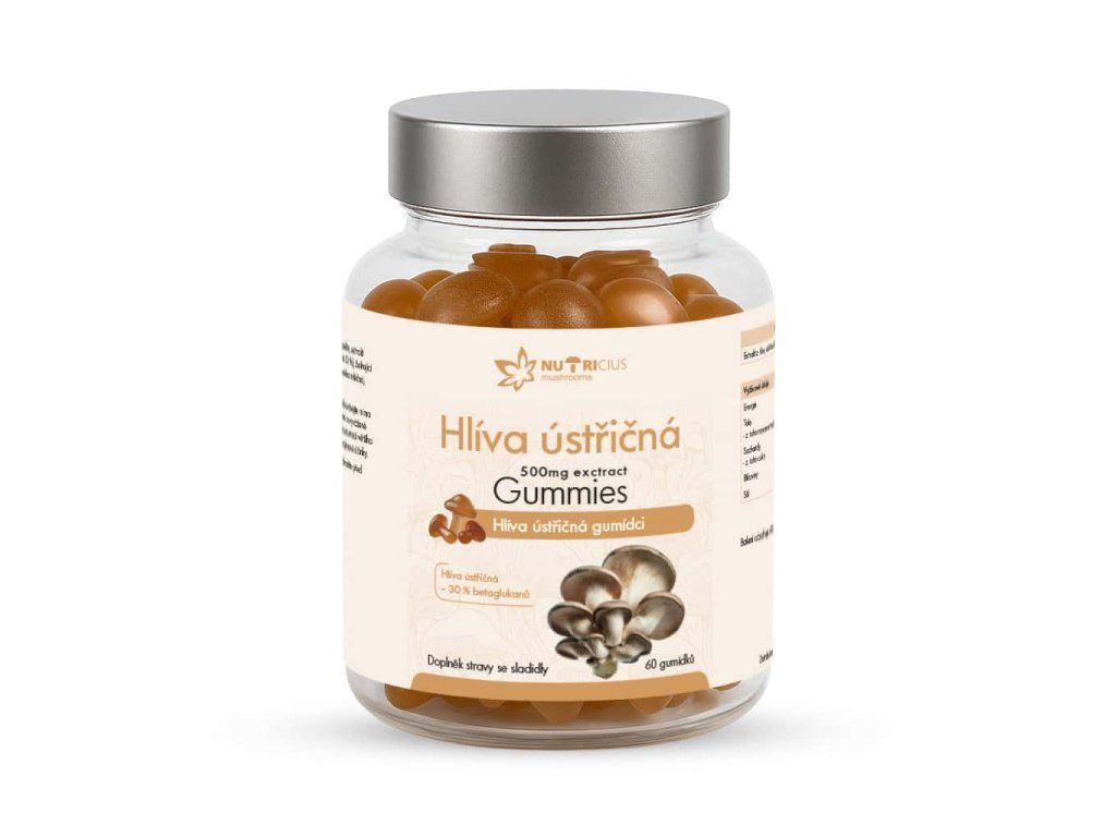 Hlíva ústřičná gummies 500 mg 60 ks