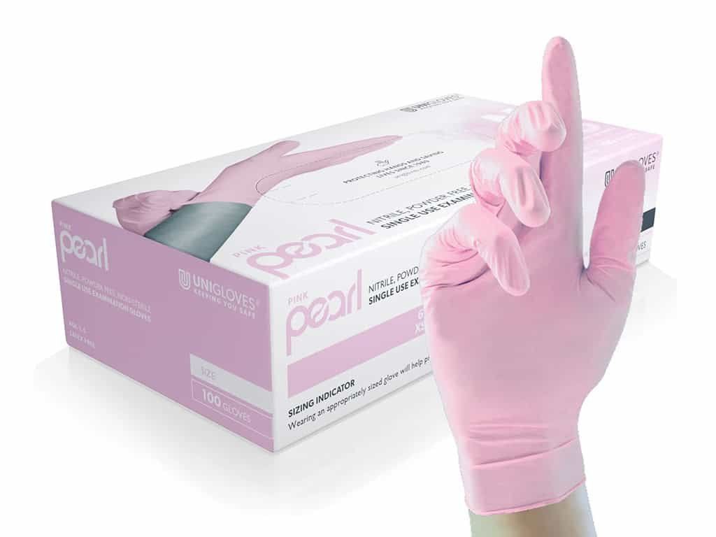 Nitrilové rukavice Pink Pearl, 100 ks