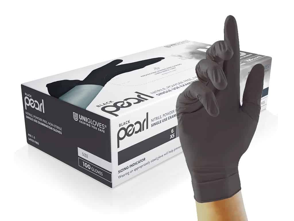 Nitrilové rukavice černé - Black Pearl, 100 ks