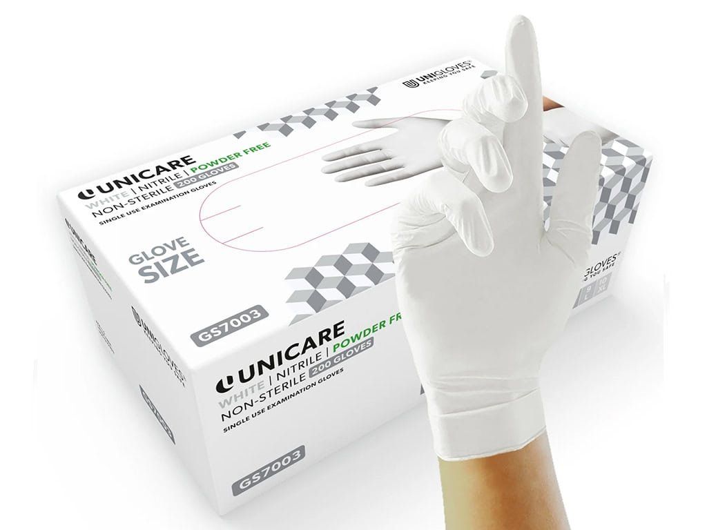 Nitrilové rukavice Soft White, 200 ks